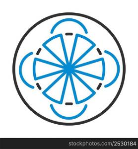 Carousel Top View Icon. Editable Bold Outline With Color Fill Design. Vector Illustration.