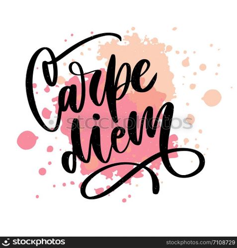Carpe Diem. Beautiful message. It can be used for website design, t-shirt, phone case, poster, mug etc.. Carpe Diem. Beautiful message. It can be used for website design, t-shirt, phone case, poster, slogan