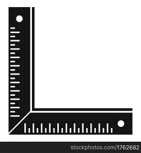 Carpenter angle ruler icon. Simple illustration of Carpenter angle ruler vector icon for web design isolated on white background. Carpenter angle ruler icon, simple style