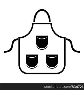 Carpenter apron icon. Simple illustration of carpenter apron vector icon for web design isolated on white background. Carpenter apron icon, simple style