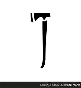 carpenter axe hatchet glyph icon vector. carpenter axe hatchet sign. isolated symbol illustration. carpenter axe hatchet glyph icon vector illustration