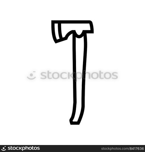 carpenter axe hatchet line icon vector. carpenter axe hatchet sign. isolated contour symbol black illustration. carpenter axe hatchet line icon vector illustration