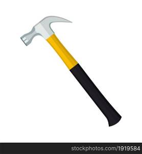 Carpenter hammer tool icon. Vector illustration in flat style. Carpenter hammer tool icon.