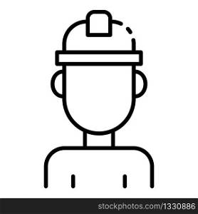Carpenter man icon. Outline carpenter man vector icon for web design isolated on white background. Carpenter man icon, outline style