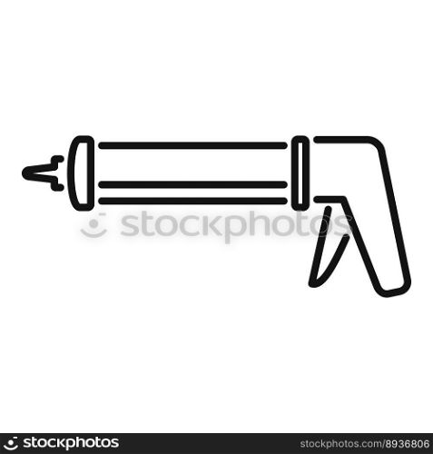 Carpenter silicone caulk gun icon outline vector. Glue tube. Construction silicon. Carpenter silicone caulk gun icon outline vector. Glue tube