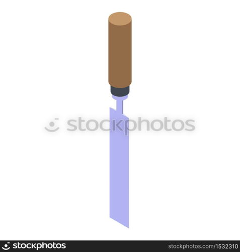 Carpentry chisel icon. Isometric of carpentry chisel vector icon for web design isolated on white background. Carpentry chisel icon, isometric style