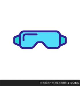 carpentry safety glasses icon vector. carpentry safety glasses sign. color symbol illustration. carpentry safety glasses icon vector outline illustration