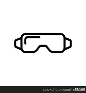 carpentry safety glasses icon vector. carpentry safety glasses sign. isolated contour symbol illustration. carpentry safety glasses icon vector outline illustration