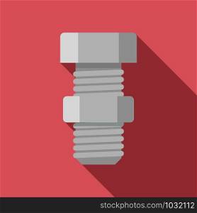 Carpentry screw bolt icon. Flat illustration of carpentry screw bolt vector icon for web design. Carpentry screw bolt icon, flat style