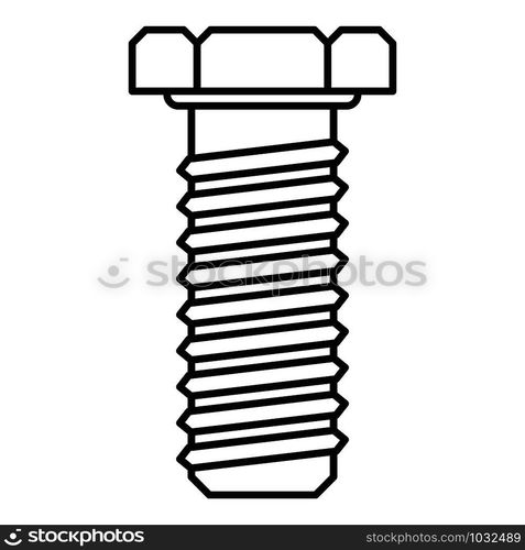 Carpentry screw bolt icon. Outline carpentry screw bolt vector icon for web design isolated on white background. Carpentry screw bolt icon, outline style