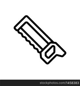 carpentry sharp hand saw icon vector. carpentry sharp hand saw sign. isolated contour symbol illustration. carpentry sharp hand saw icon vector outline illustration