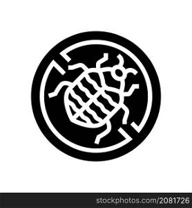 carpet beetle treatment glyph icon vector. carpet beetle treatment sign. isolated contour symbol black illustration. carpet beetle treatment glyph icon vector illustration