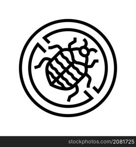 carpet beetle treatment line icon vector. carpet beetle treatment sign. isolated contour symbol black illustration. carpet beetle treatment line icon vector illustration
