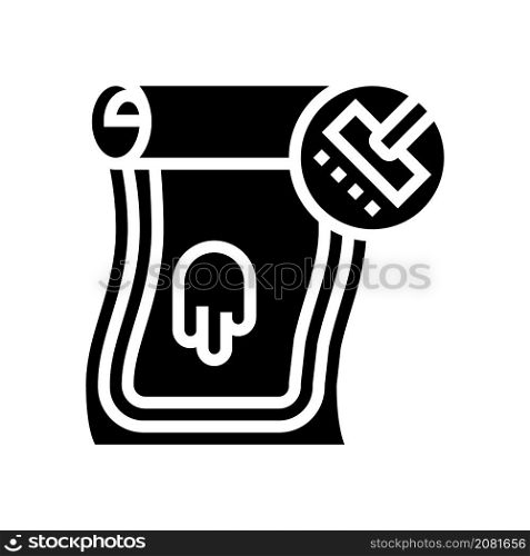 carpet cleaning glyph icon vector. carpet cleaning sign. isolated contour symbol black illustration. carpet cleaning glyph icon vector illustration