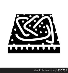 carpet floor glyph icon vector. carpet floor sign. isolated contour symbol black illustration. carpet floor glyph icon vector illustration