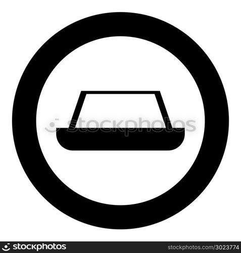 Carpet icon black color in circle or round vector illustration