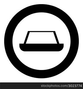 Carpet icon black color in circle or round vector illustration