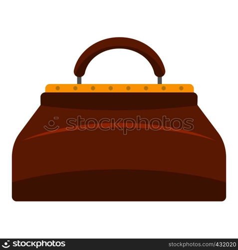 Carpetbag icon flat isolated on white background vector illustration. Carpetbag icon isolated