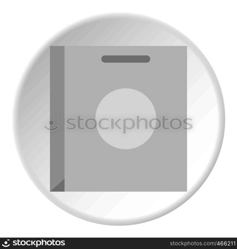 Carpetbag icon in flat circle isolated on white vector illustration for web. Carpetbag icon circle