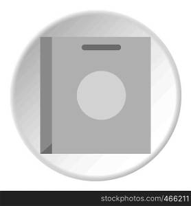 Carpetbag icon in flat circle isolated on white vector illustration for web. Carpetbag icon circle