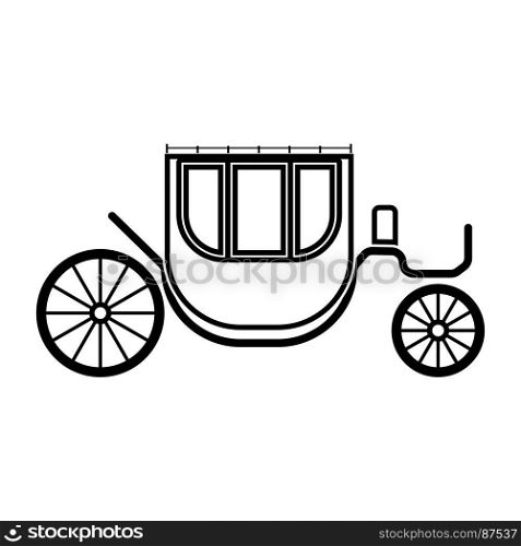 Carriage black icon .