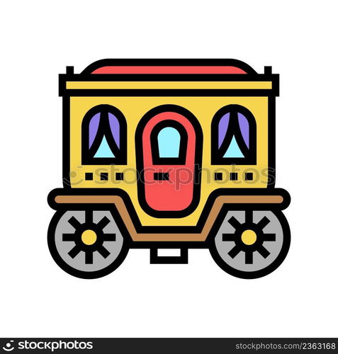 carriage fairy tale transport color icon vector. carriage fairy tale transport sign. isolated symbol illustration. carriage fairy tale transport color icon vector illustration