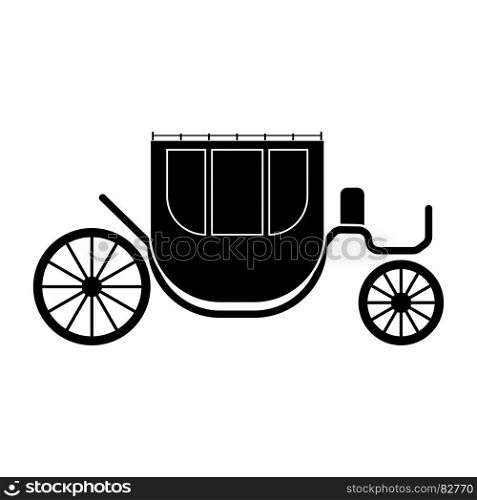 Carriage it is black icon . Simple style .. Carriage it is black icon .