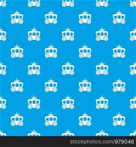 Carriage pattern vector seamless blue repeat for any use. Carriage pattern vector seamless blue
