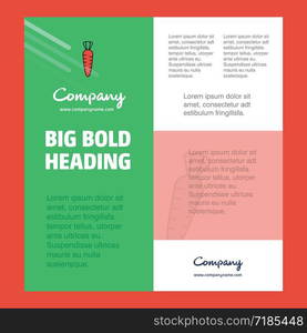 Carrot Business Company Poster Template. with place for text and images. vector background