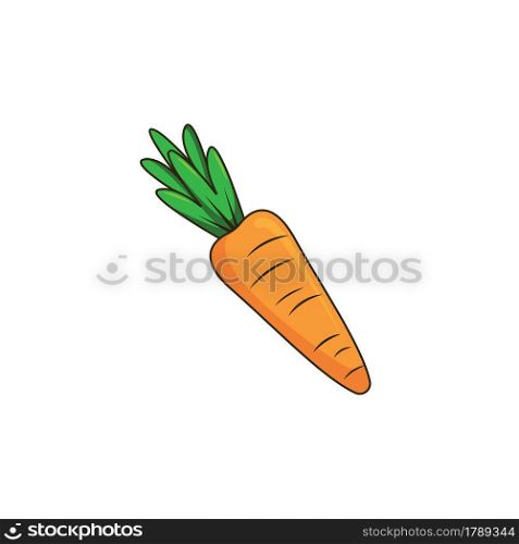 carrot cartoon icon vector illustration design template