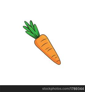 carrot cartoon icon vector illustration design template