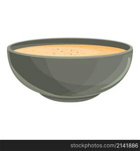 Carrot cream soup icon cartoon vector. Hot vegetable bowl. Curry food. Carrot cream soup icon cartoon vector. Hot vegetable bowl