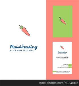 Carrot Creative Logo and business card. vertical Design Vector