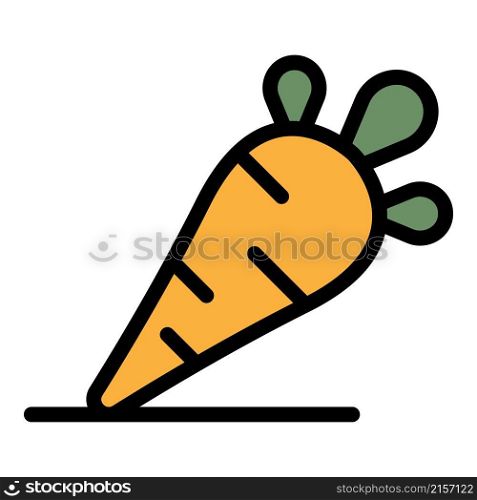 Carrot detox icon. Outline carrot detox vector icon color flat isolated. Carrot detox icon color outline vector