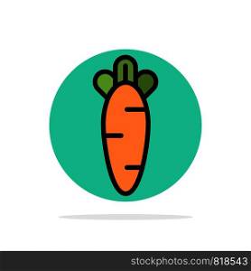 Carrot, Food, Easter, Nature Abstract Circle Background Flat color Icon