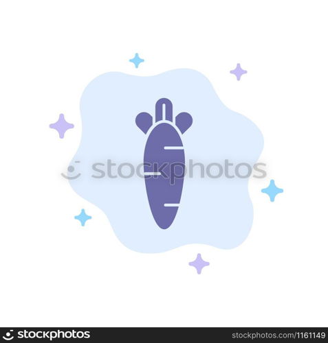 Carrot, Food, Easter, Nature Blue Icon on Abstract Cloud Background