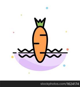 Carrot, Food, Vegetable, Spring Abstract Flat Color Icon Template