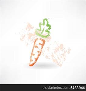 Carrot grunge icon