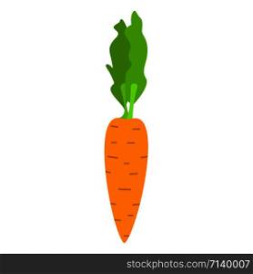 Carrot icon. Flat illustration of carrot vector icon for web design. Carrot icon, flat style