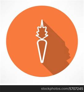 carrot icon Flat modern style vector illustration