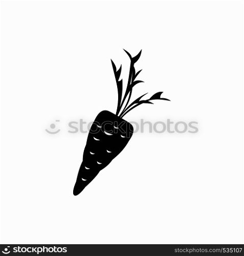 Carrot icon in simple style on a white background. Carrot icon in simple style