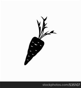 Carrot icon in simple style on a white background. Carrot icon in simple style