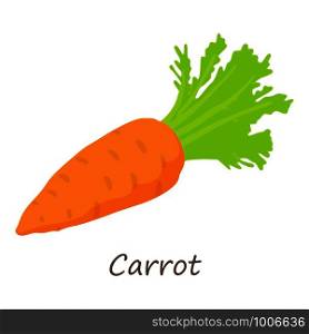 Carrot icon. Isometric of carrot vector icon for web design isolated on white background. Carrot icon, isometric style