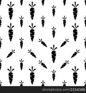 Carrot Icon Seamless Pattern, Food Icon, Vegetable Icon Vector Art Illustration