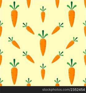 Carrot Icon Seamless Pattern, Food Icon, Vegetable Icon Vector Art Illustration