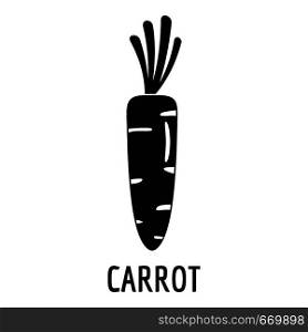 Carrot icon. Simple illustration of carrot vector icon for web. Carrot icon, simple style.