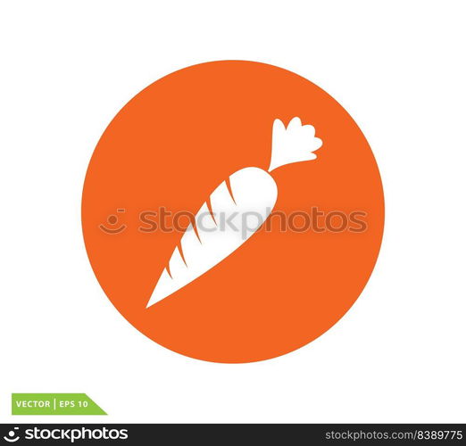 Carrot icon vector logo design template