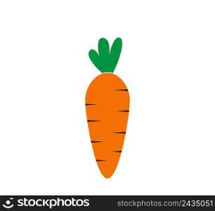 Carrot icon vector logo design template flat style