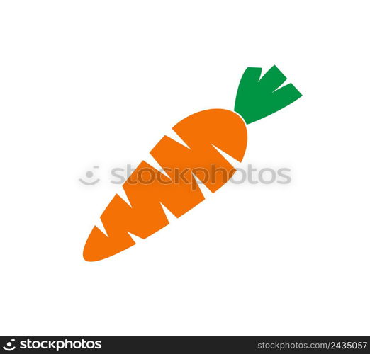 Carrot icon vector logo design template flat style