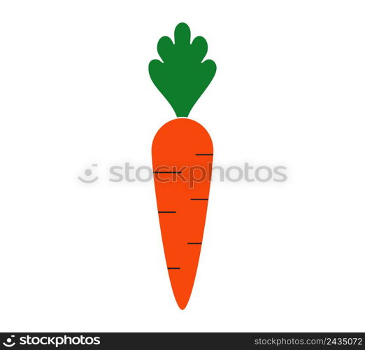 Carrot icon vector logo design template flat style